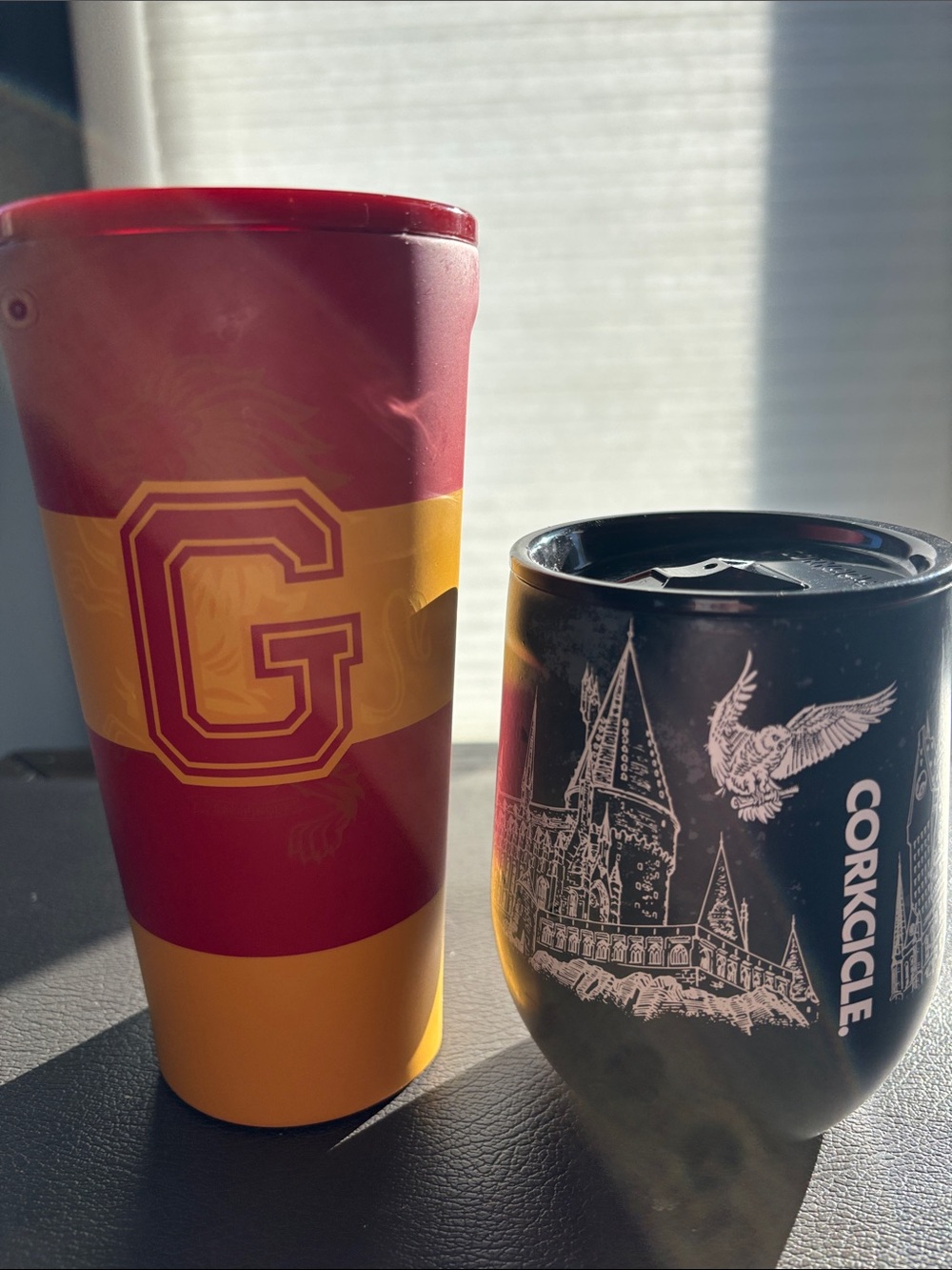 Corkcicle Set - Gryffindor Travel Tumbler & Hedwig/Hogwarts Tumbler